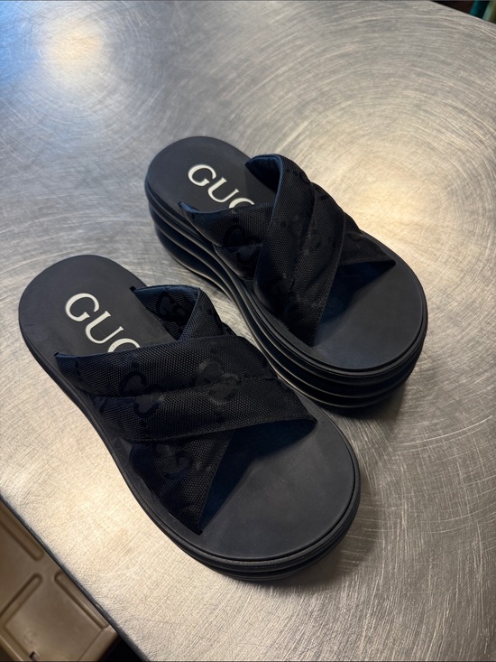 Gucci Shoes - Gucci Black Crisscross Platform Sandals